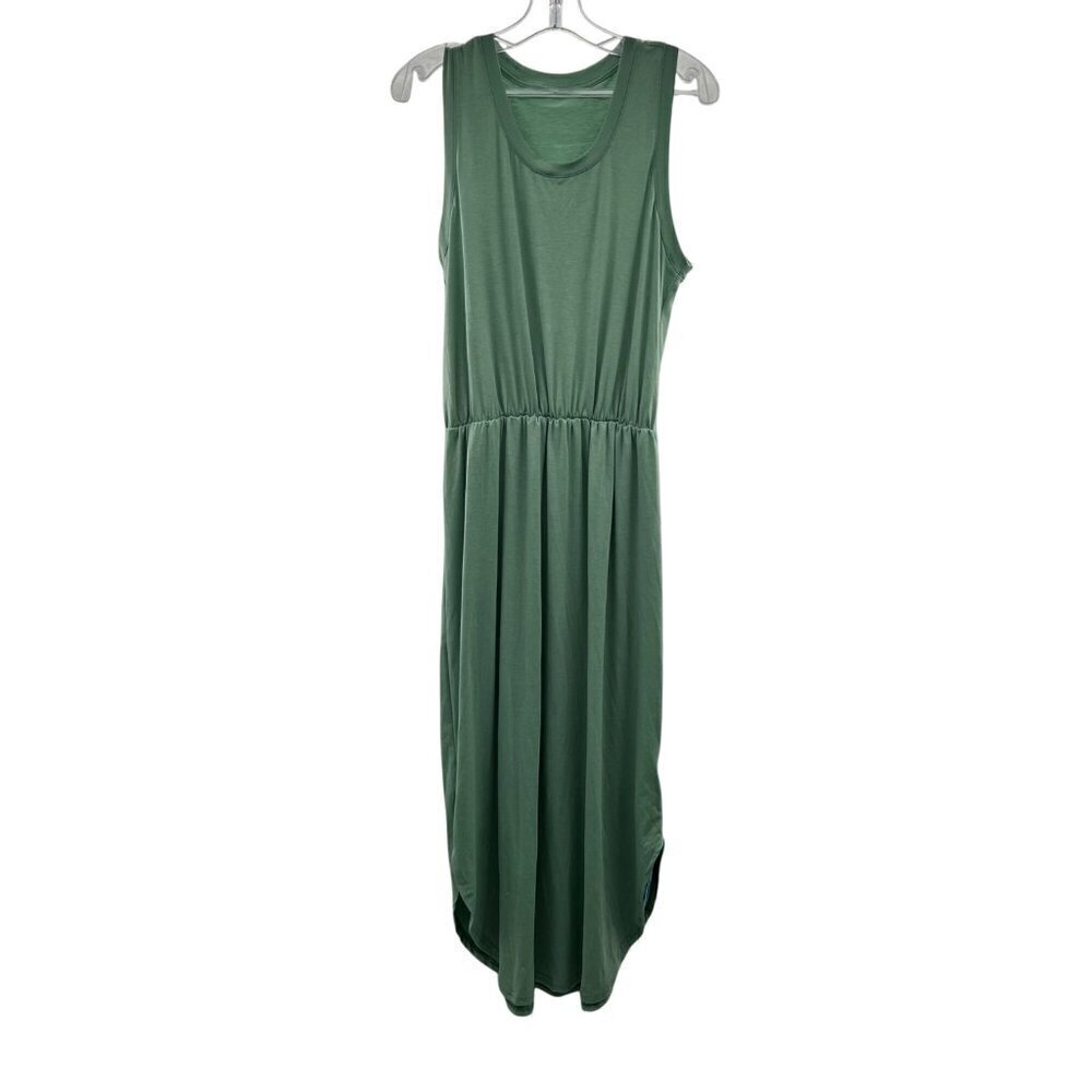 CUPSHE Women's Sleeveless Maxi Dress Scoop Neck Green Size Medium Round Hem New